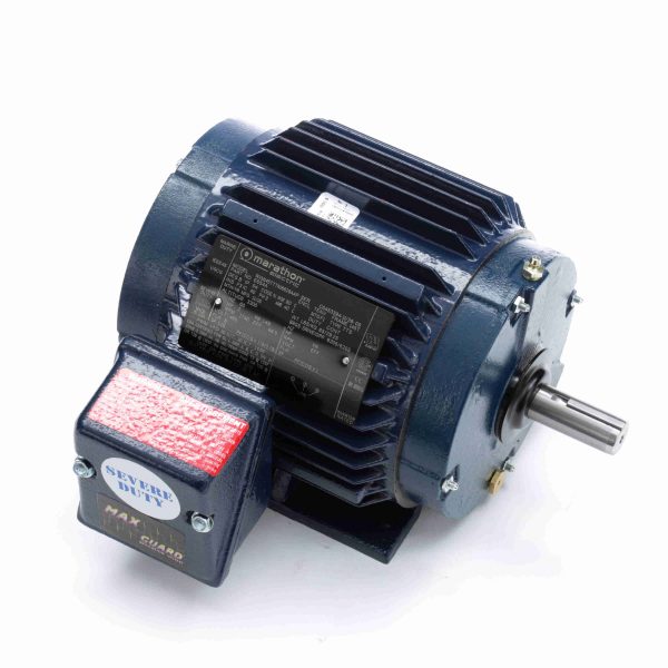 145TTTN16629 - Marathon 2 HP Severe Duty Motor, 3 phase, 1800 RPM, 460 V, 145T Frame, TENV - E654A