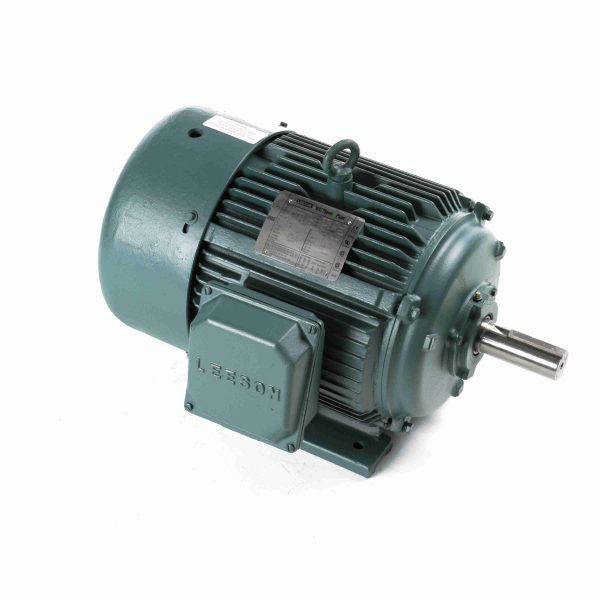 171632.60 - Leeson 15 HP Severe Duty Motor, 3 phase, 1800 RPM, 208-230/460 V, 254T Frame, TEFC - 171632.60