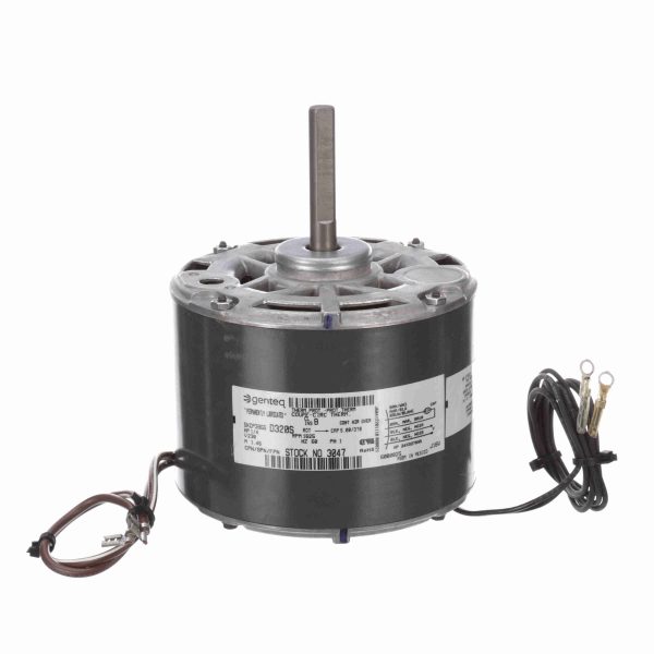 3047 - Genteq 1/4 HP OEM Replacement Motor, 1625 RPM, 230 Volts, 48 Frame, Semi Enclosed - 3047