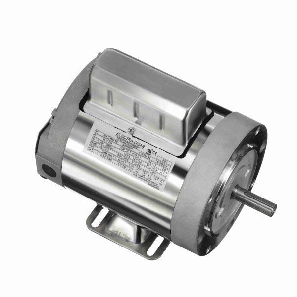 6439191251 - Leeson 0.75 HP Boat Hoist Duty Motor, 1 phase, 1800 RPM, 115/230 V, 56C Frame, TENV - 6439191251