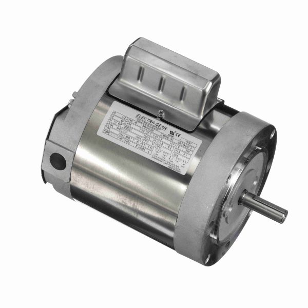 6439191260 - Leeson 0.50 HP Boat Hoist Duty Motor, 1 phase, 1800 RPM, 115/230 V, 56C Frame, TENV - 6439191260